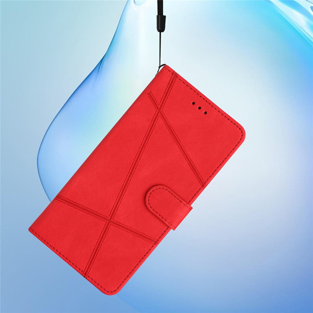 iPhone 7/8/SE Wallet Flip Cover Lines – Rød - produktbillede 7