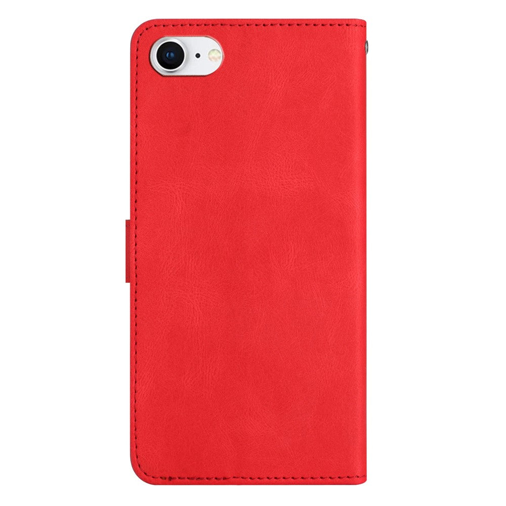 iPhone 7/8/SE Wallet Flip Cover Lines – Rød - produktbillede 9