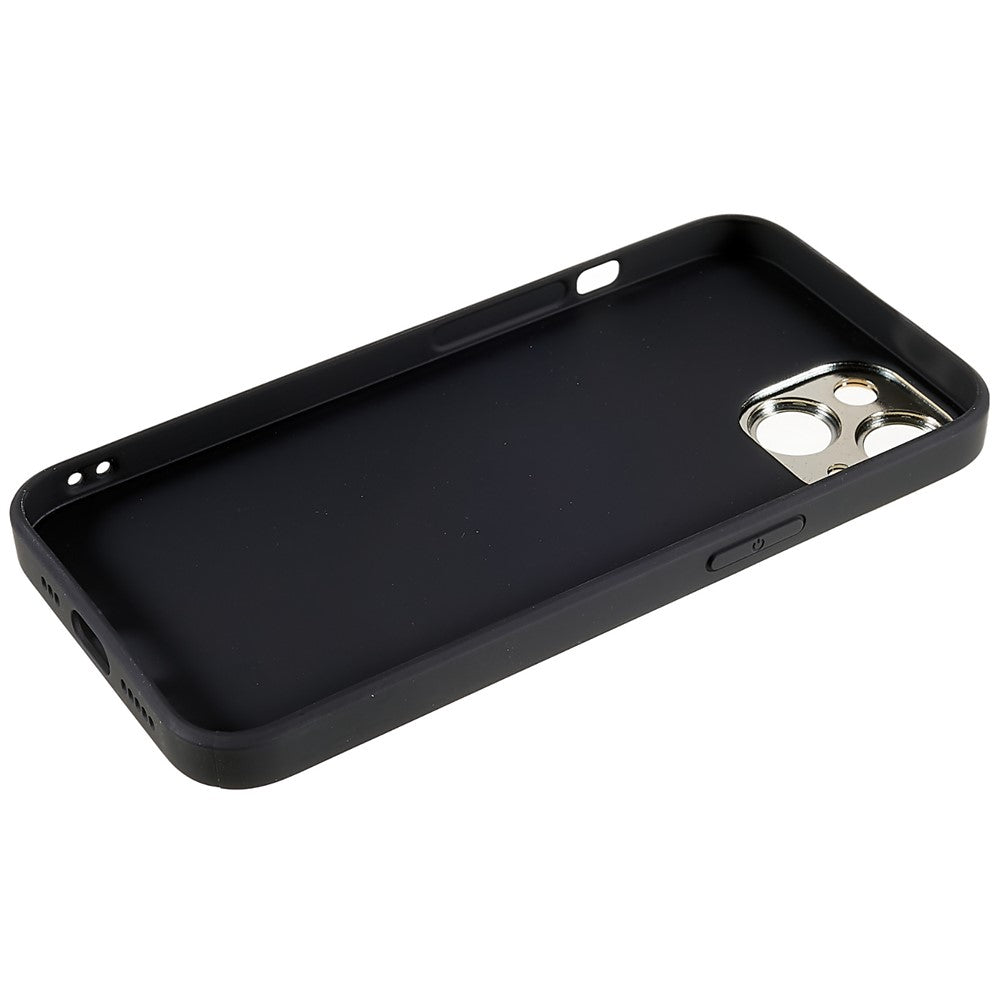 iPhone 14 Plus TPU Cover Electroplating Design V Shape Stitching Line – Sort - produktbillede 5