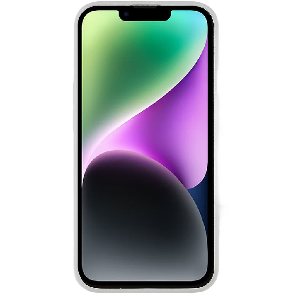 iPhone 14 Plus TPU Cover Electroplating Design V Shape Stitching Line – Hvid - produktbillede 3
