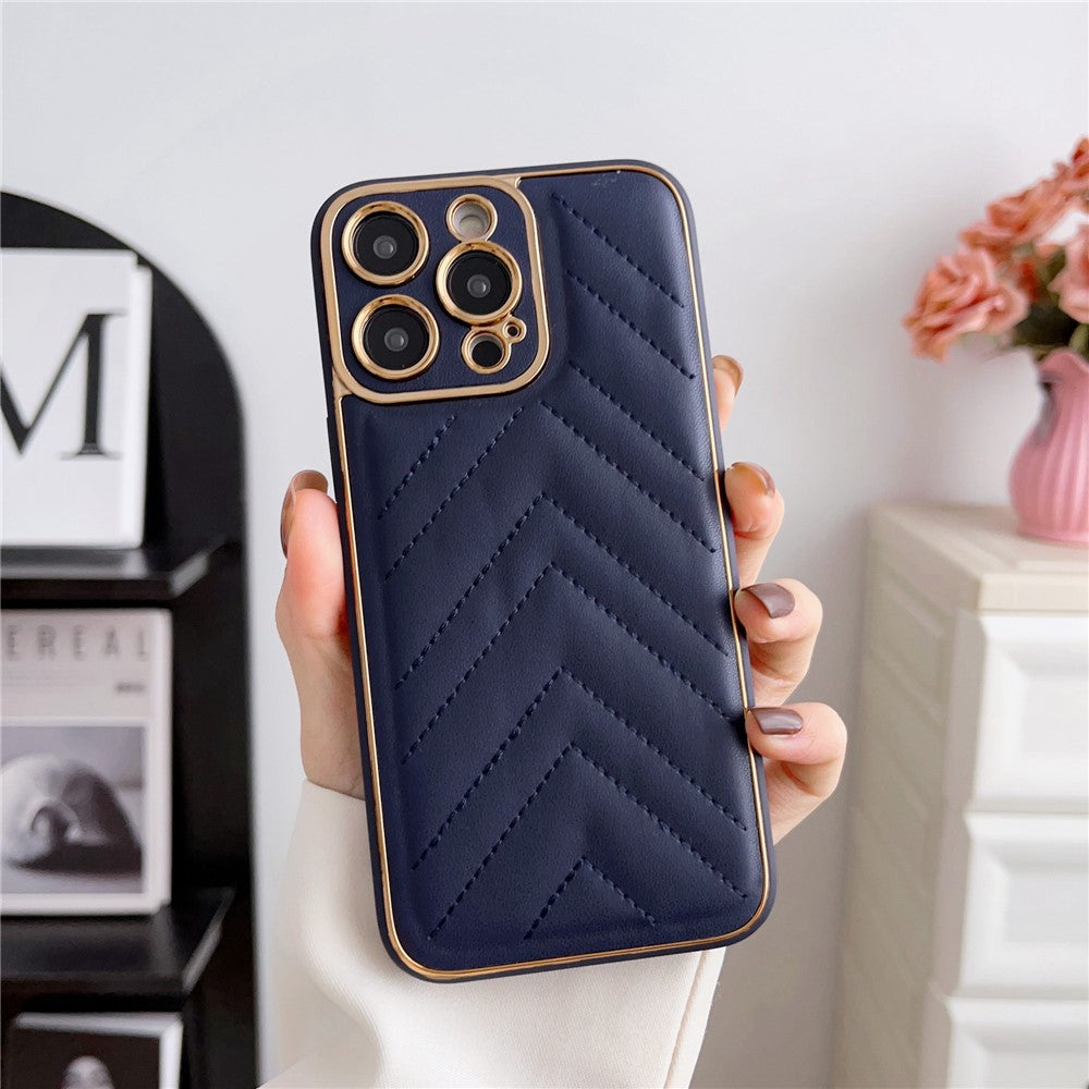 iPhone 14 Pro Max Cover Sildeben Mønster – Blå - produktbillede 2