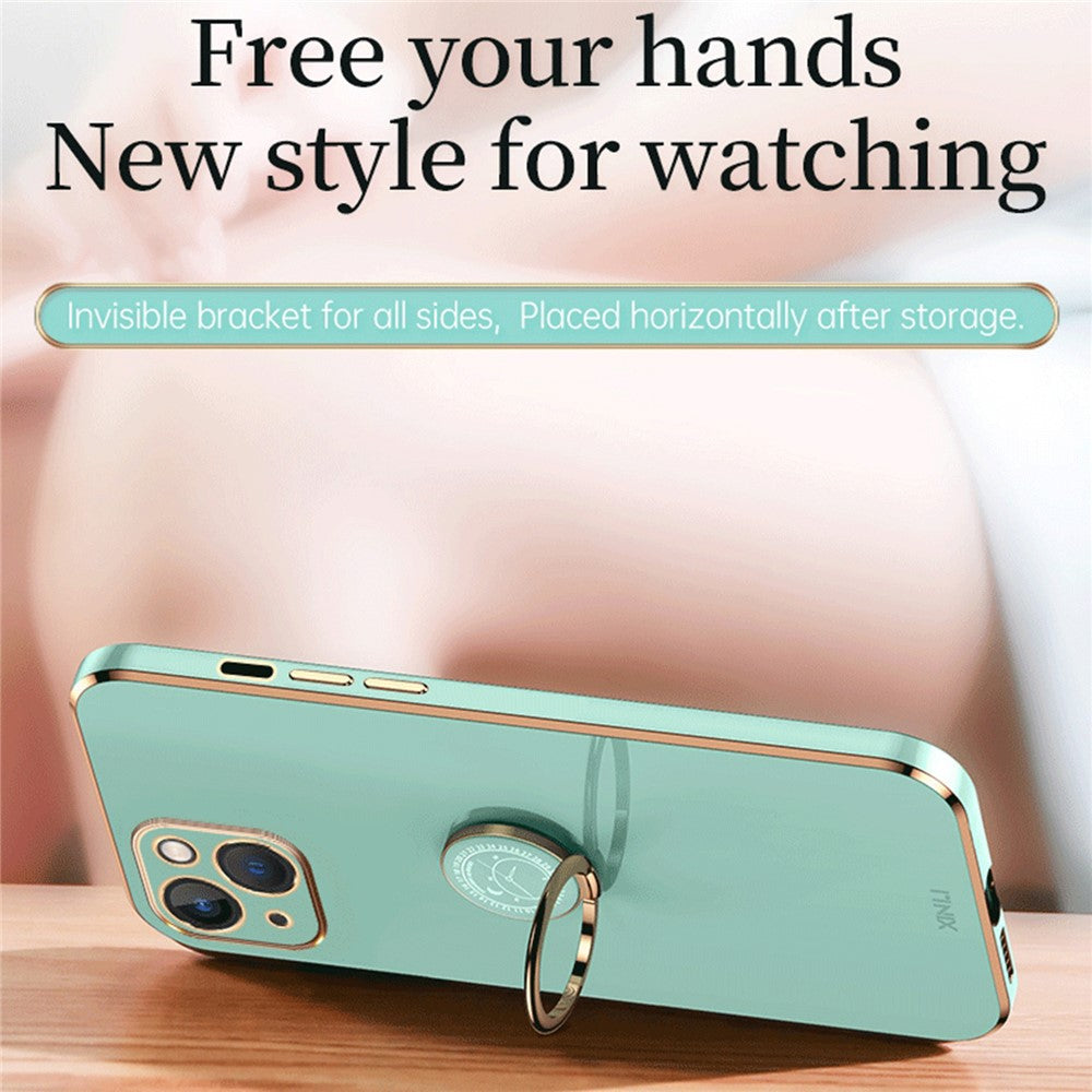 iPhone 13 Electroplate Kickstand – Cyan - produktbillede 3