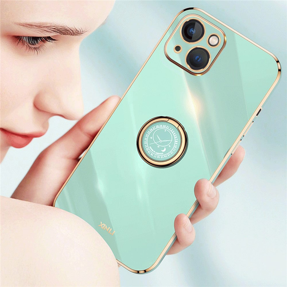 iPhone 13 Electroplate Kickstand – Cyan - produktbillede 4