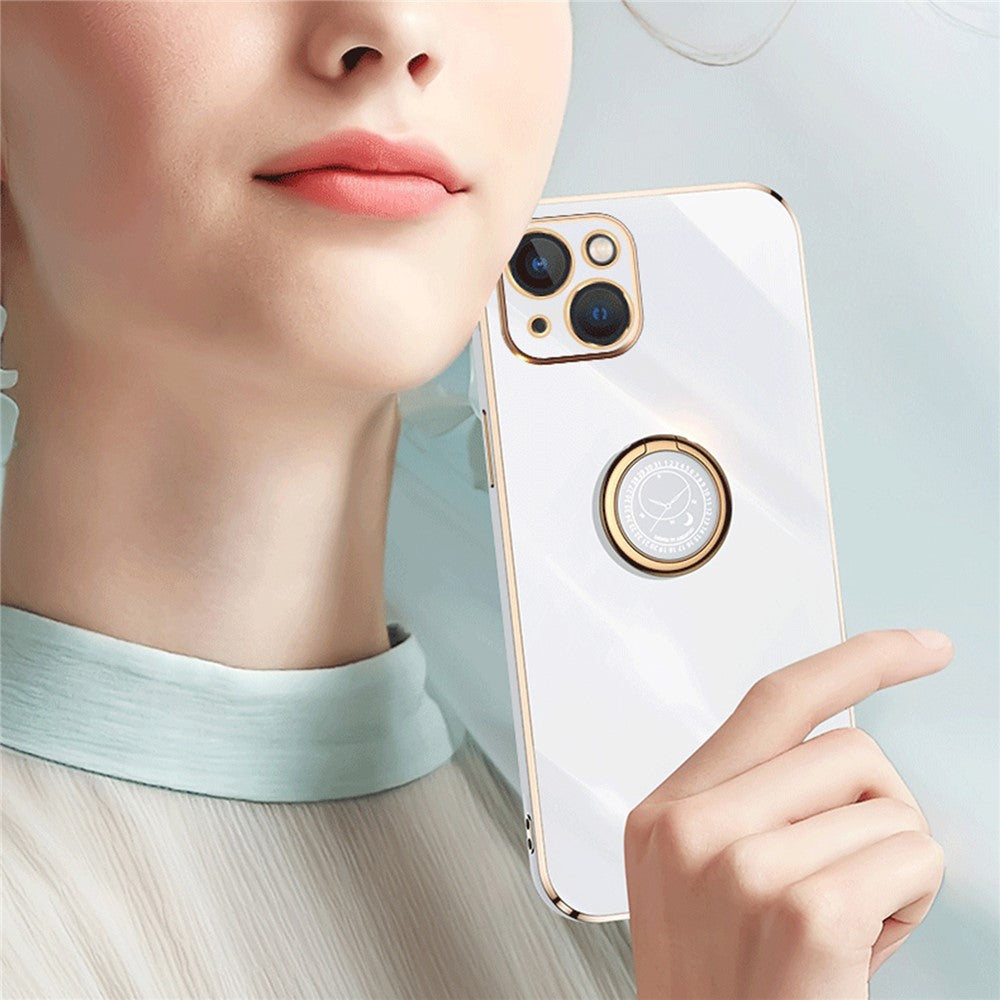 iPhone 13 Electroplate Kickstand – Cyan - produktbillede 5