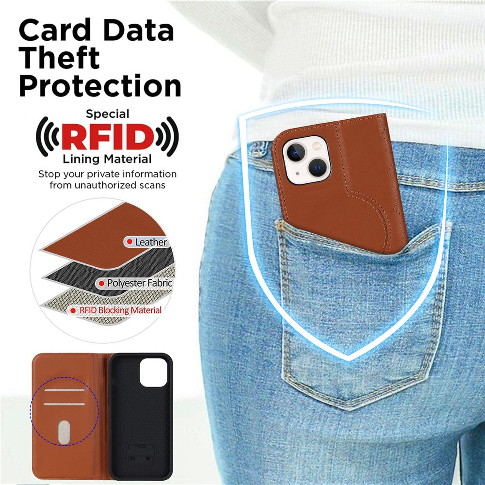 iPhone 13/14 MagSafe Cover Rfid – Brun - produktbillede 8