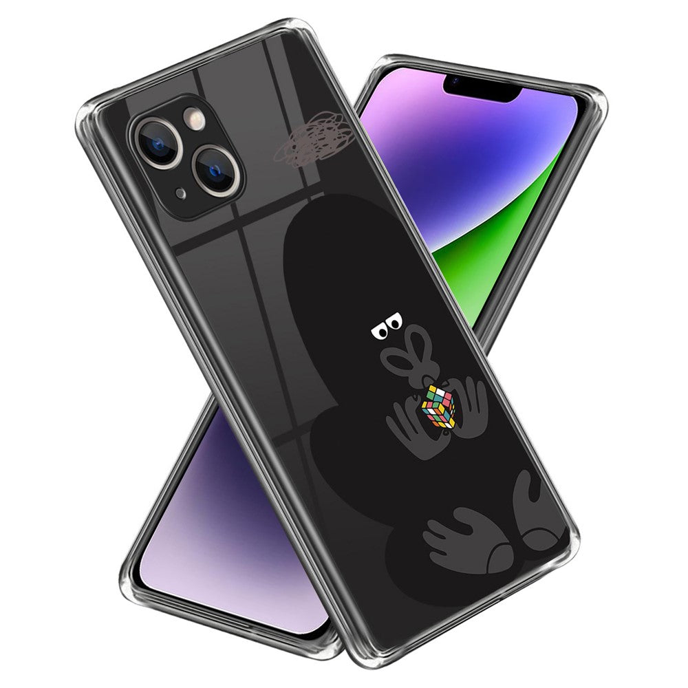 iPhone 14 TPU Cover Shockproof Soft Magic Cube Orangutan - produktbillede 1