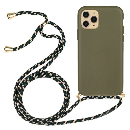 iPhone 15 pro Max Cover Ensfarvet Army Med Halssnor – Grøn – Beecovered - produktbillede 1