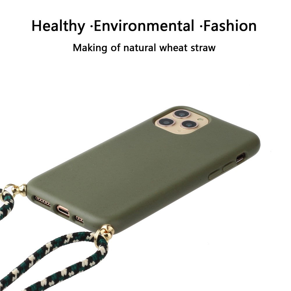 iPhone 15 pro Max Cover Ensfarvet Army Med Halssnor – Grøn – Beecovered - produktbillede 2
