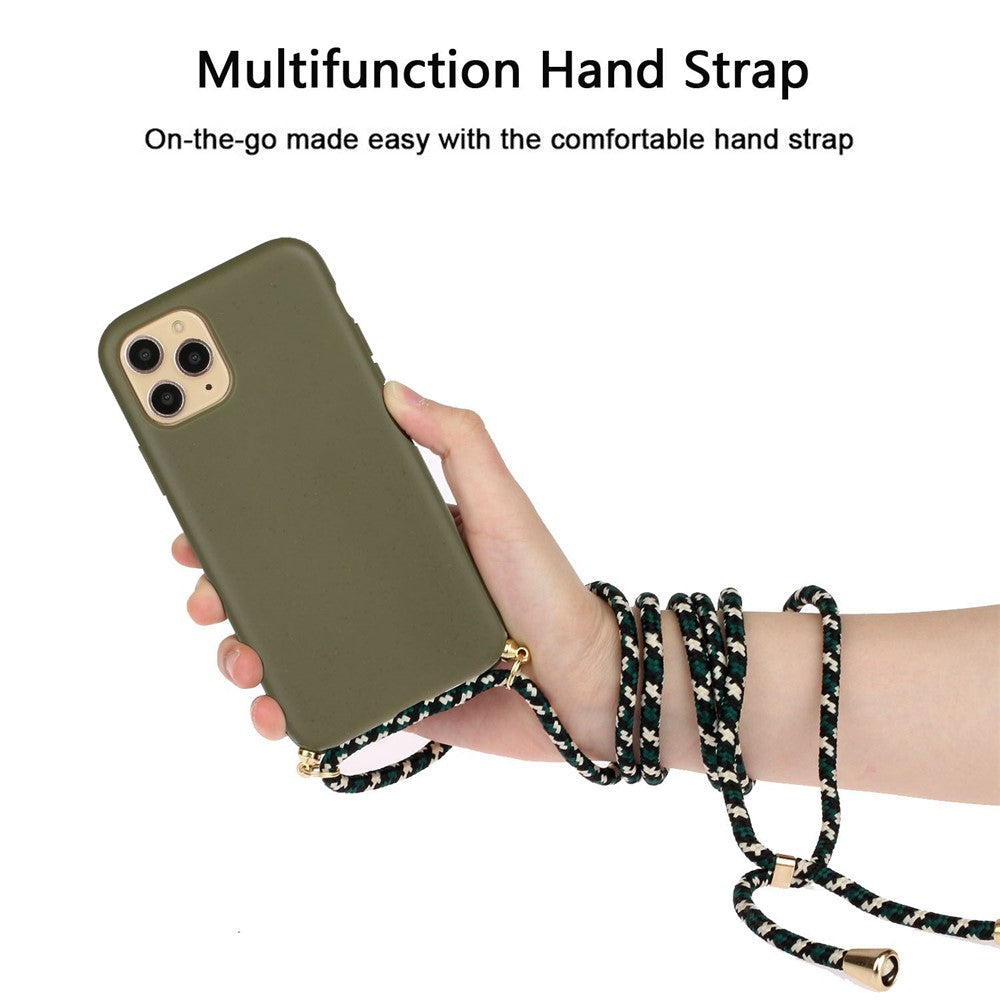 iPhone 15 pro Max Cover Ensfarvet Army Med Halssnor – Grøn – Beecovered - produktbillede 3