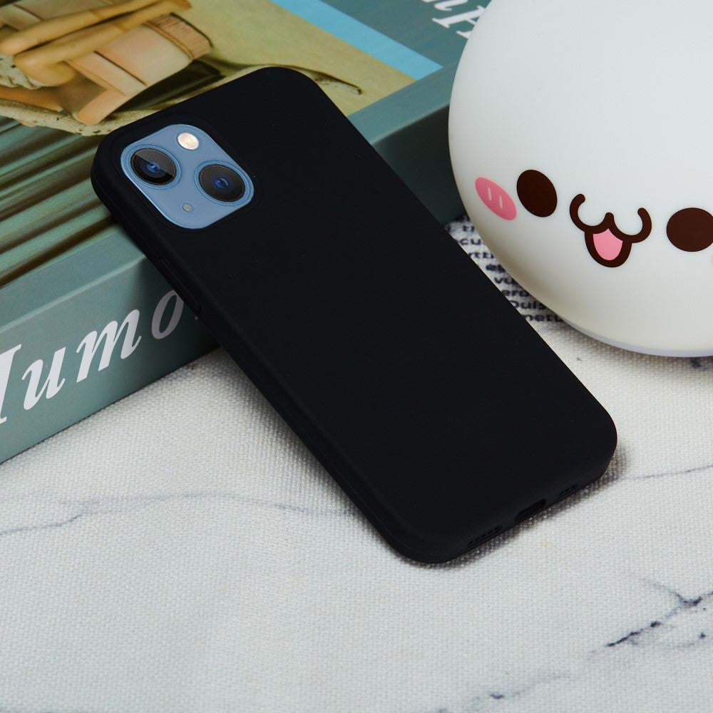 iPhone 15 Plus Silicone Cover Ensfarvetsort – Sort - produktbillede 6