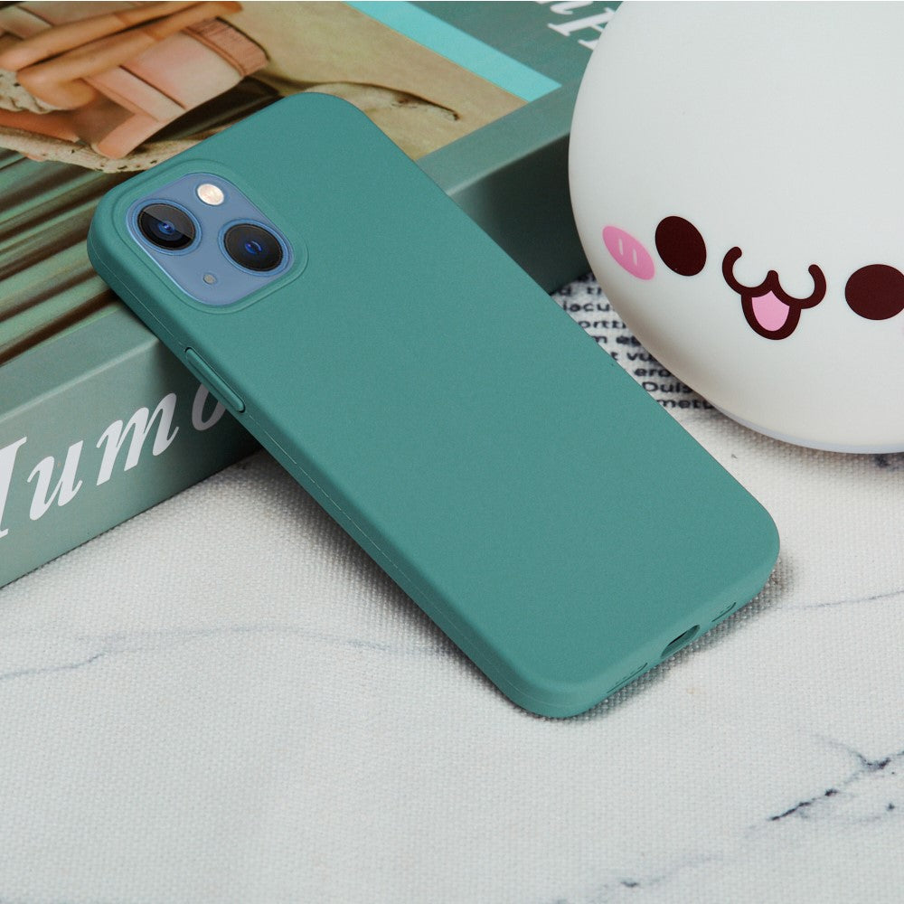 iPhone 15 plus/15 Plus Silicone Cover Ensfarvetgrøn – Grøn - produktbillede 6