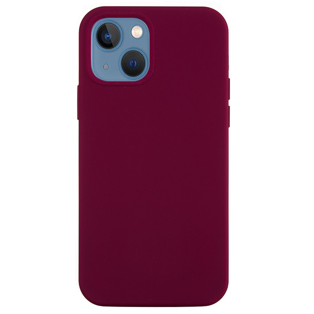 iPhone 15 Plus Silicone Cover Ensfarvetrød – Rød - produktbillede 1