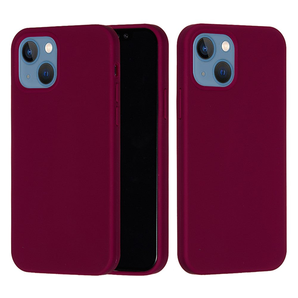 iPhone 15 Plus Silicone Cover Ensfarvetrød – Rød - produktbillede 2