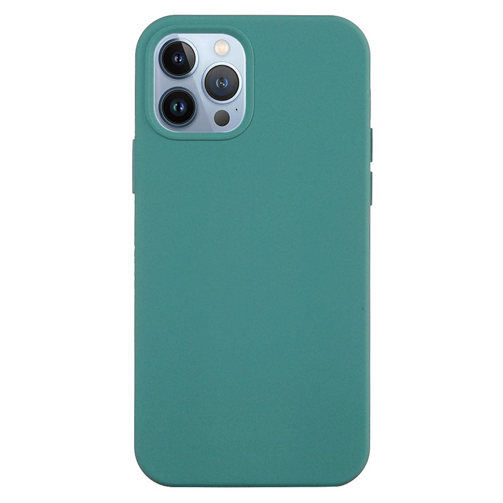 iPhone 15 Pro Silicone Cover Ensfarvet – Grøn - produktbillede 1