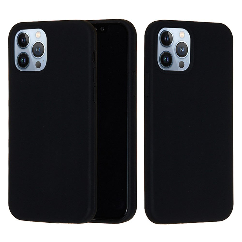 iPhone 15 Pro Max Silicone Cover Ensfarvet – Sort - produktbillede 2