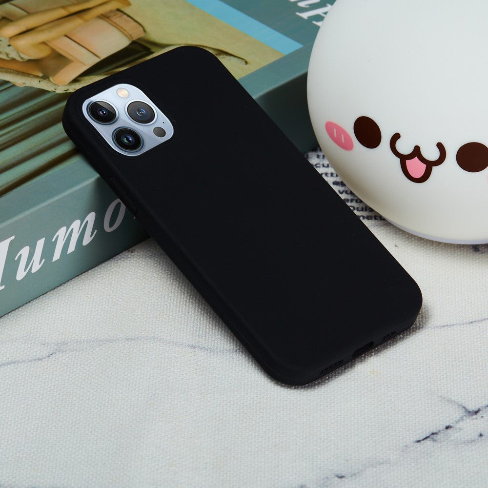 iPhone 15 Pro Max Silicone Cover Ensfarvet – Sort - produktbillede 6