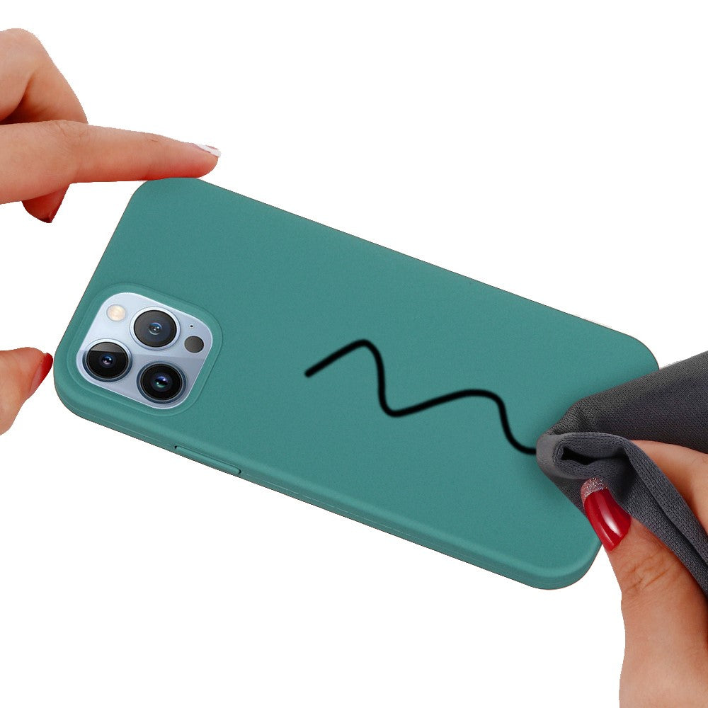 iPhone 15 Pro Max Silicone Cover Ensfarvet – Grøn - produktbillede 5