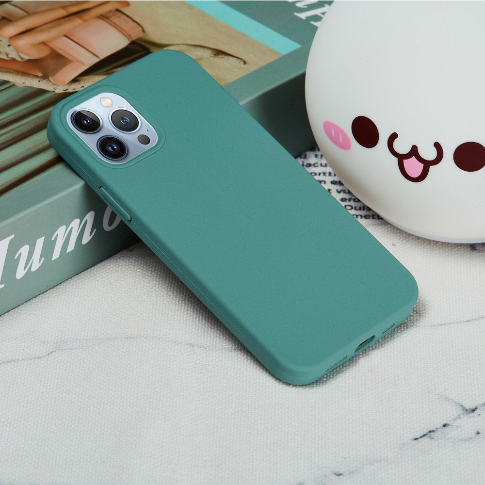 iPhone 15 Pro Max Silicone Cover Ensfarvet – Grøn - produktbillede 6