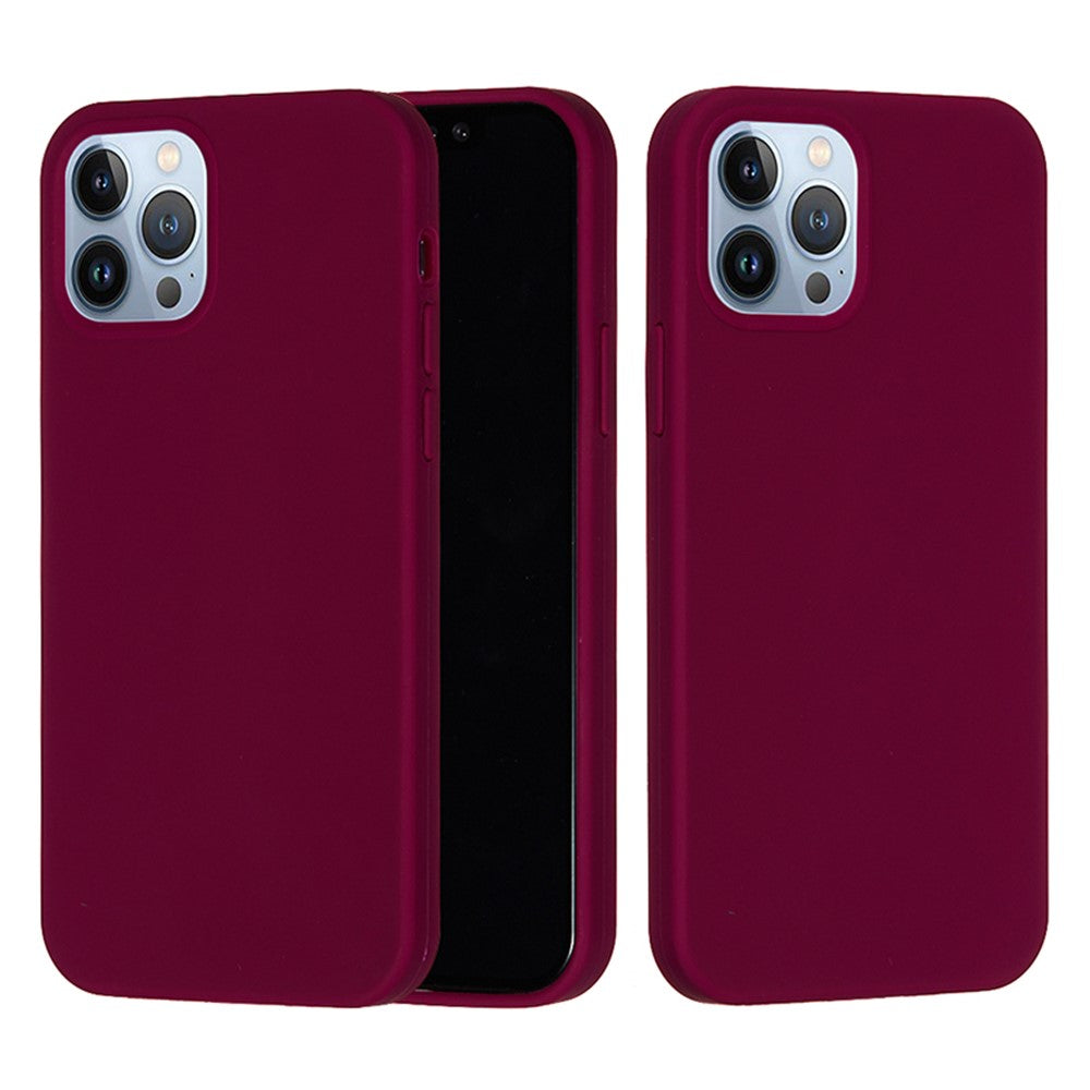 iPhone 15 Pro Max Silicone Cover Ensfarvet – Rød - produktbillede 2