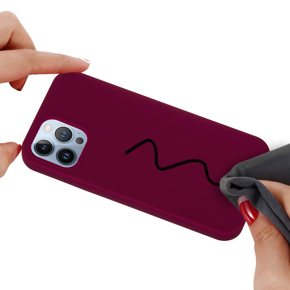 iPhone 15 Pro Max Silicone Cover Ensfarvet – Rød - produktbillede 5