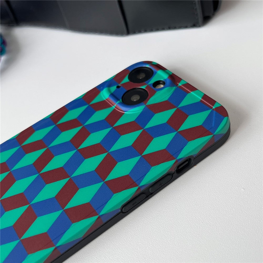 iPhone 13 Mønster Håndleds Strap – Lilla/Grøn - produktbillede 4