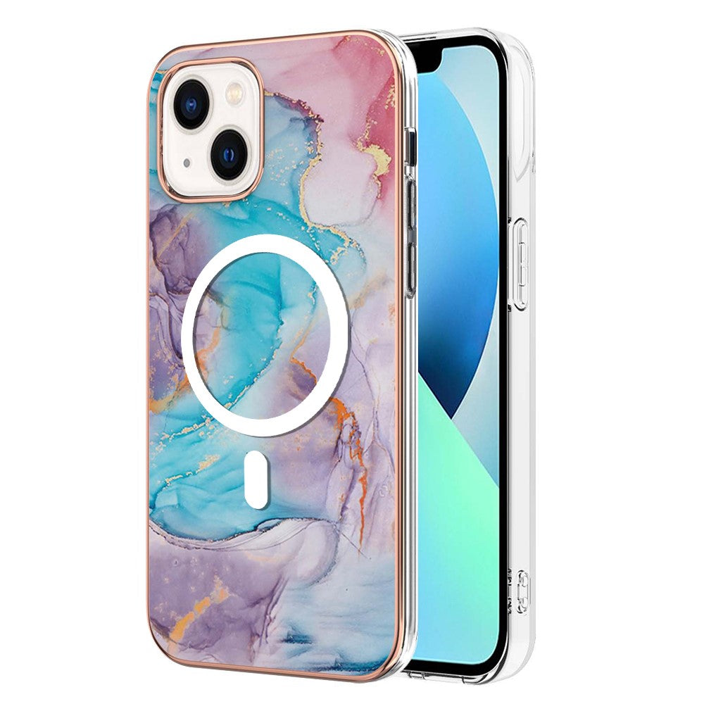 iPhone 14 Plus MagSafe Cover marmor – Blå - produktbillede 1