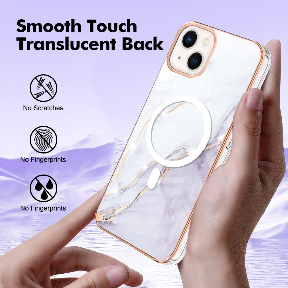 iPhone 14 Plus MagSafe Cover marmor – Hvid - produktbillede 5