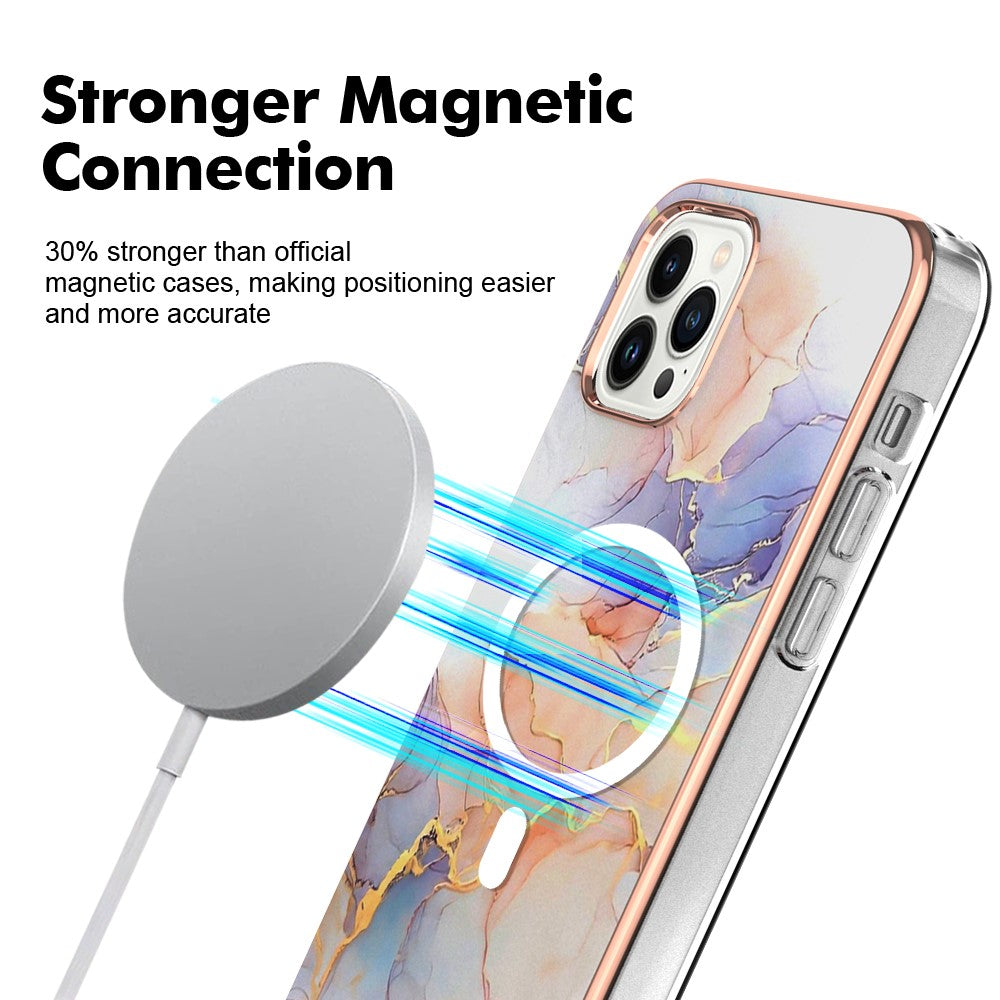 iPhone 14 Pro MagSafe Cover marmor – Hvid - produktbillede 2