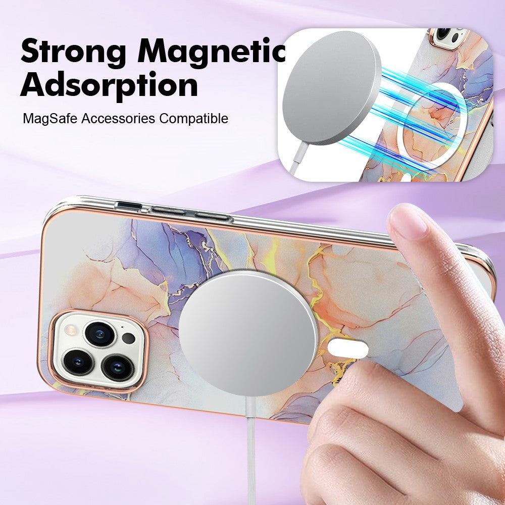 iPhone 14 Pro MagSafe Cover marmor – Hvid - produktbillede 3