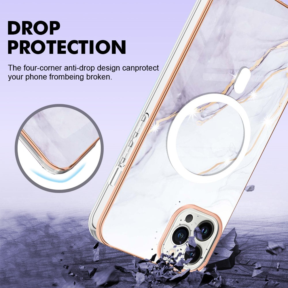 iPhone 14 Pro MagSafe Cover marmor – Hvid - produktbillede 4