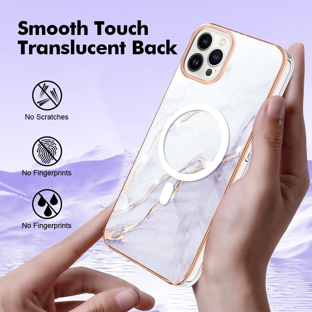 iPhone 14 Pro MagSafe Cover marmor – Hvid - produktbillede 5