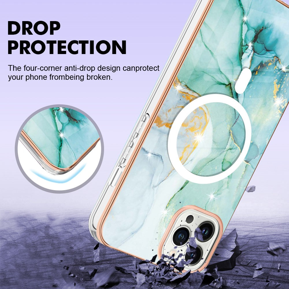 iPhone 14 Pro Max MagSafe Cover marmor – Grøn - produktbillede 4