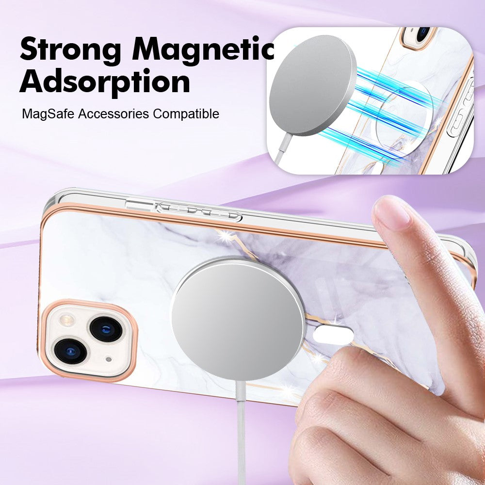 iPhone 14 MagSafe Cover marmor – Hvid - produktbillede 3