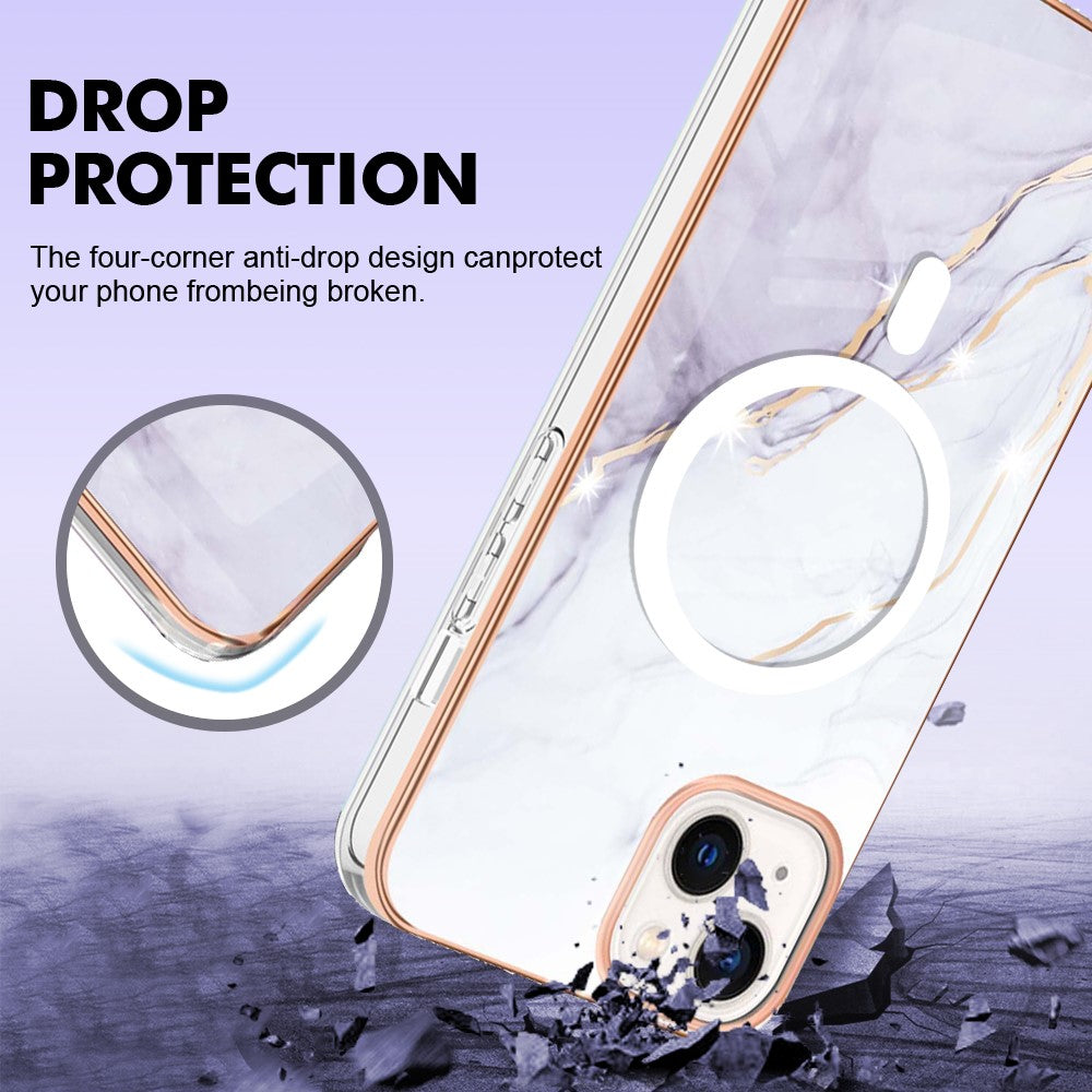 iPhone 14 MagSafe Cover marmor – Hvid - produktbillede 4