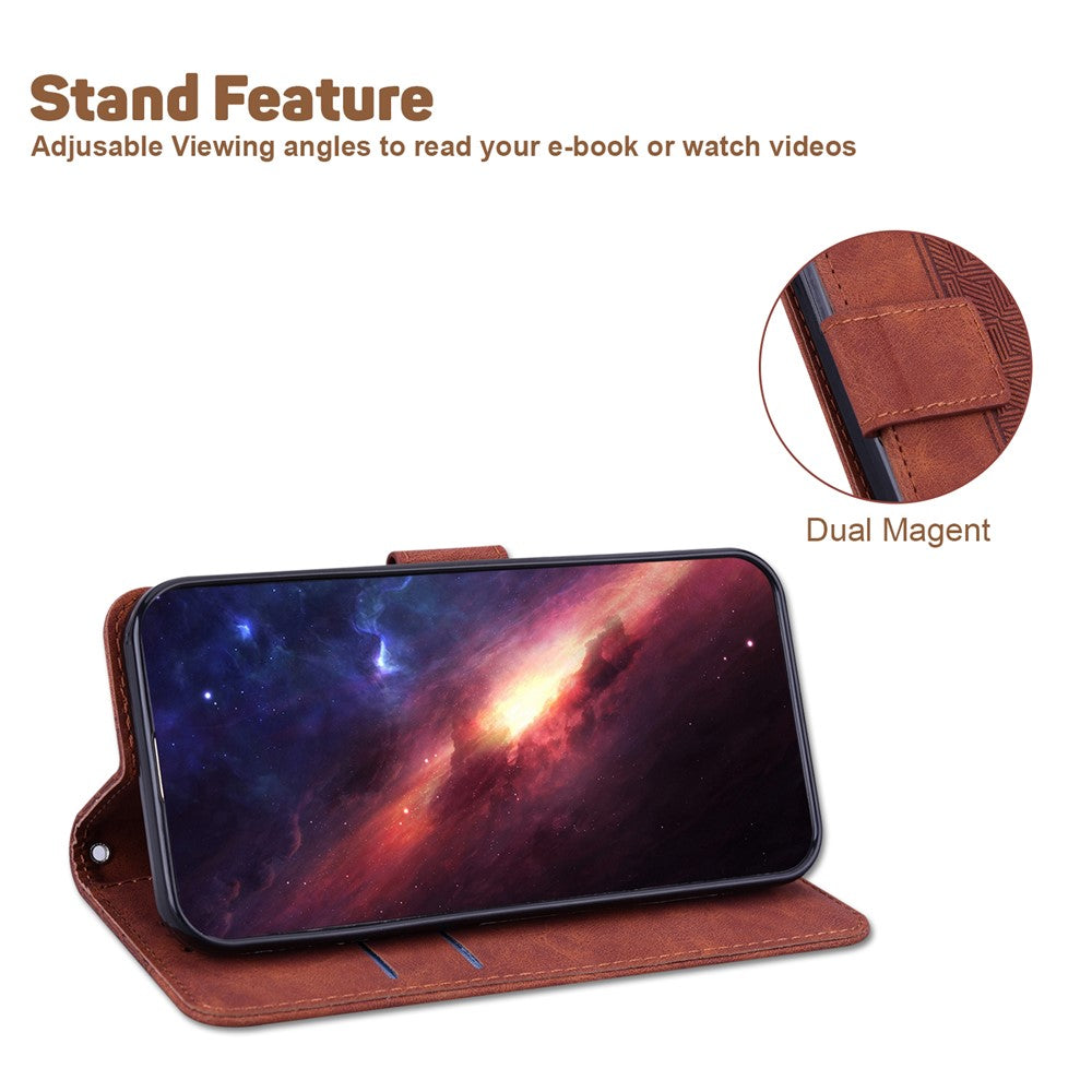 iPhone 15 Pro Max Wallet Flip Cover – Brun - produktbillede 3