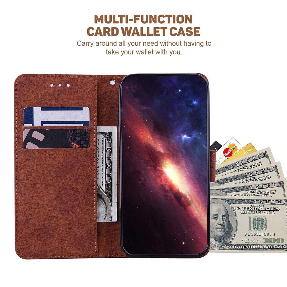 iPhone 15 Pro Wallet Flip Cover – Brun - produktbillede 2