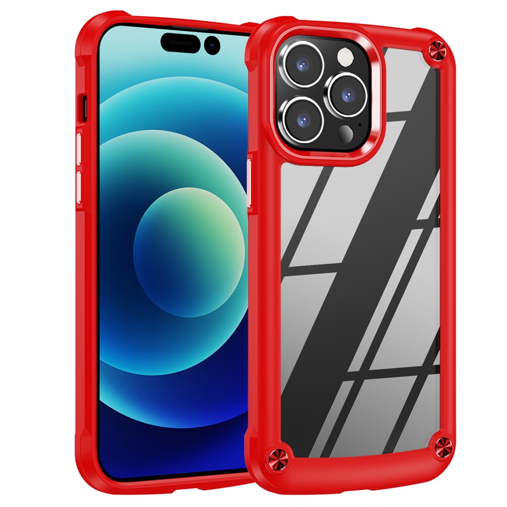 iPhone 15 Pro Max Cover Alloy Lens Frame – Rød - produktbillede 1