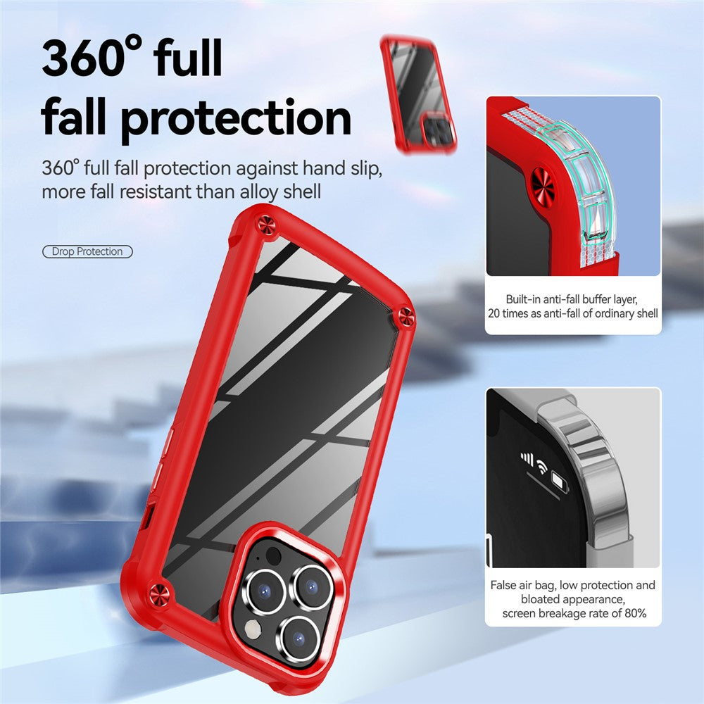 iPhone 15 Pro Max Cover Alloy Lens Frame – Rød - produktbillede 5