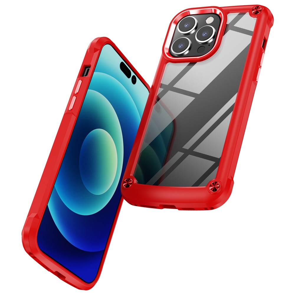 iPhone 15 Pro Max Cover Alloy Lens Frame – Rød - produktbillede 9