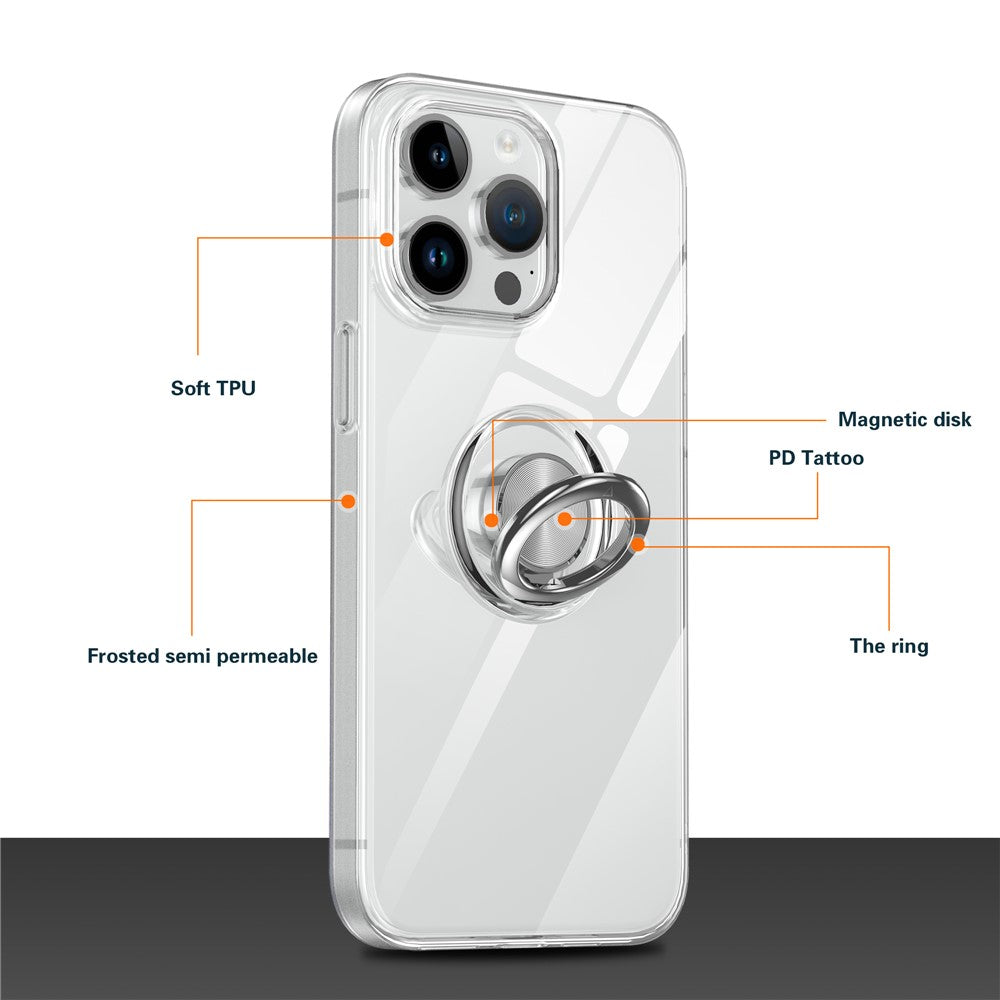 iPhone 15 Plus Cover M/ring – Transparent - produktbillede 5