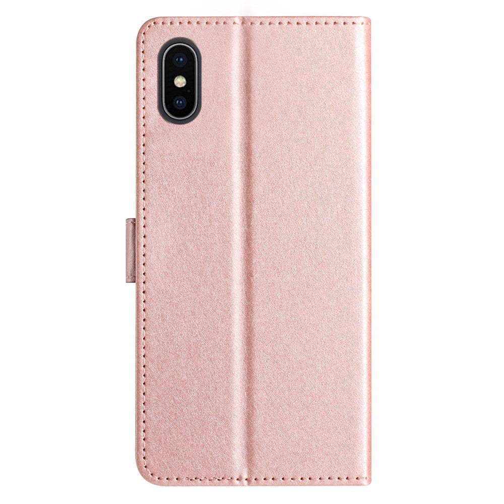 iPhone 7 Wallet Flip Cover Rose – Guld - produktbillede 10
