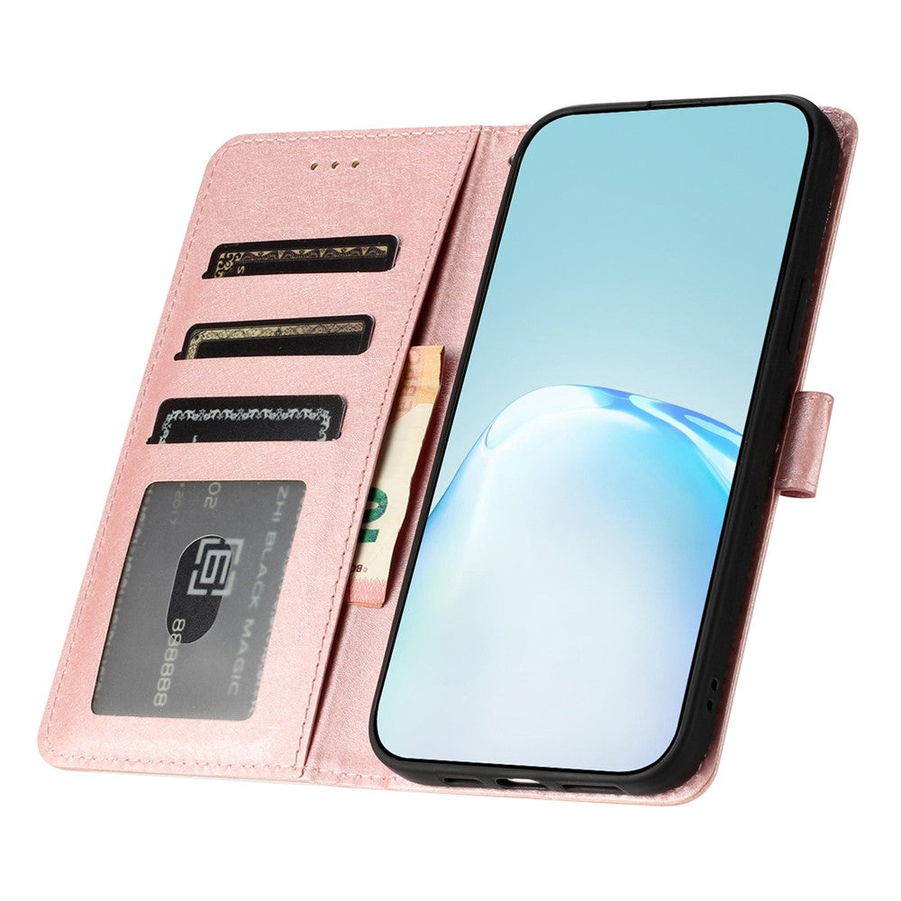iPhone 7 Wallet Flip Cover Rose – Guld - produktbillede 2