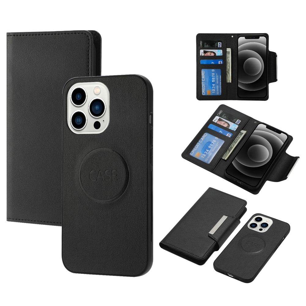 iPhone 15 Pro Max Wallet Flip Cover 2-i-1 – Sort