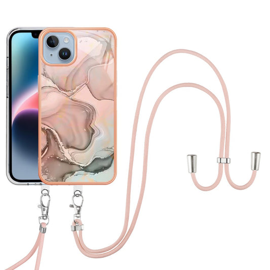 iPhone 15 plus/15 Plus Cover Marmor Halssnor – Pink - produktbillede 1