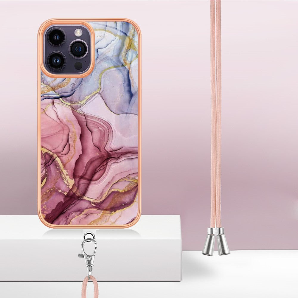 iPhone 15 pro Max Cover Marmor Halssnor Rosegold - produktbillede 7