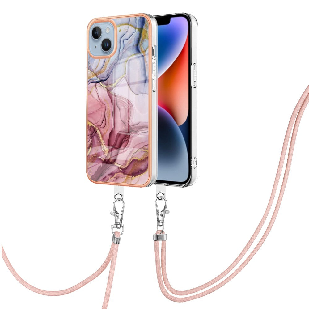 iPhone 15 Marmor Halssnor Rosegold - produktbillede 2