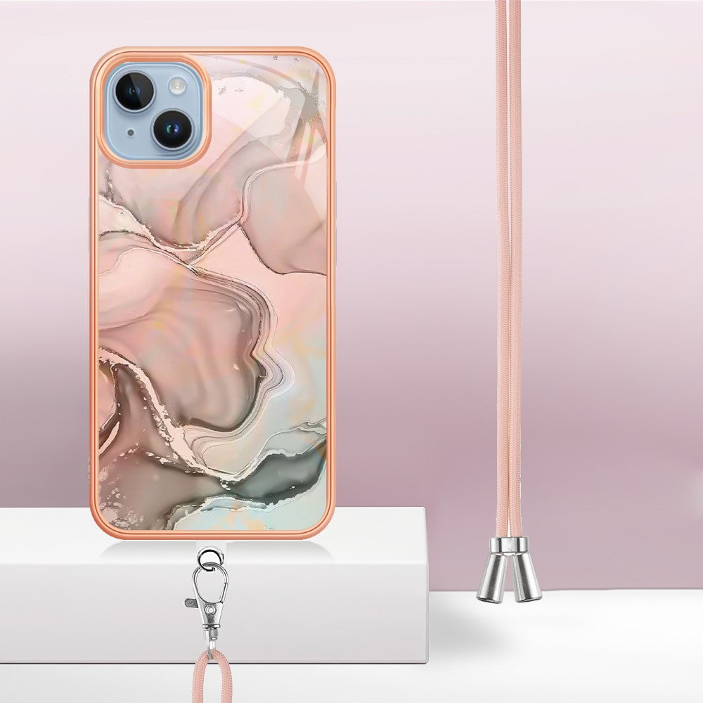 iPhone 15 Marmor Halssnor – Pink - produktbillede 3