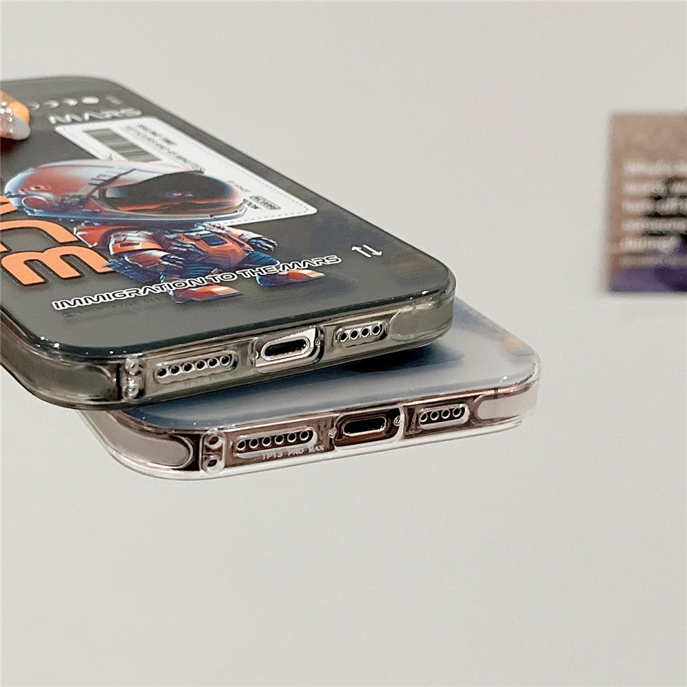 iPhone 14 Pro Cover Graffiti Astronaut Panda – Orange - produktbillede 7