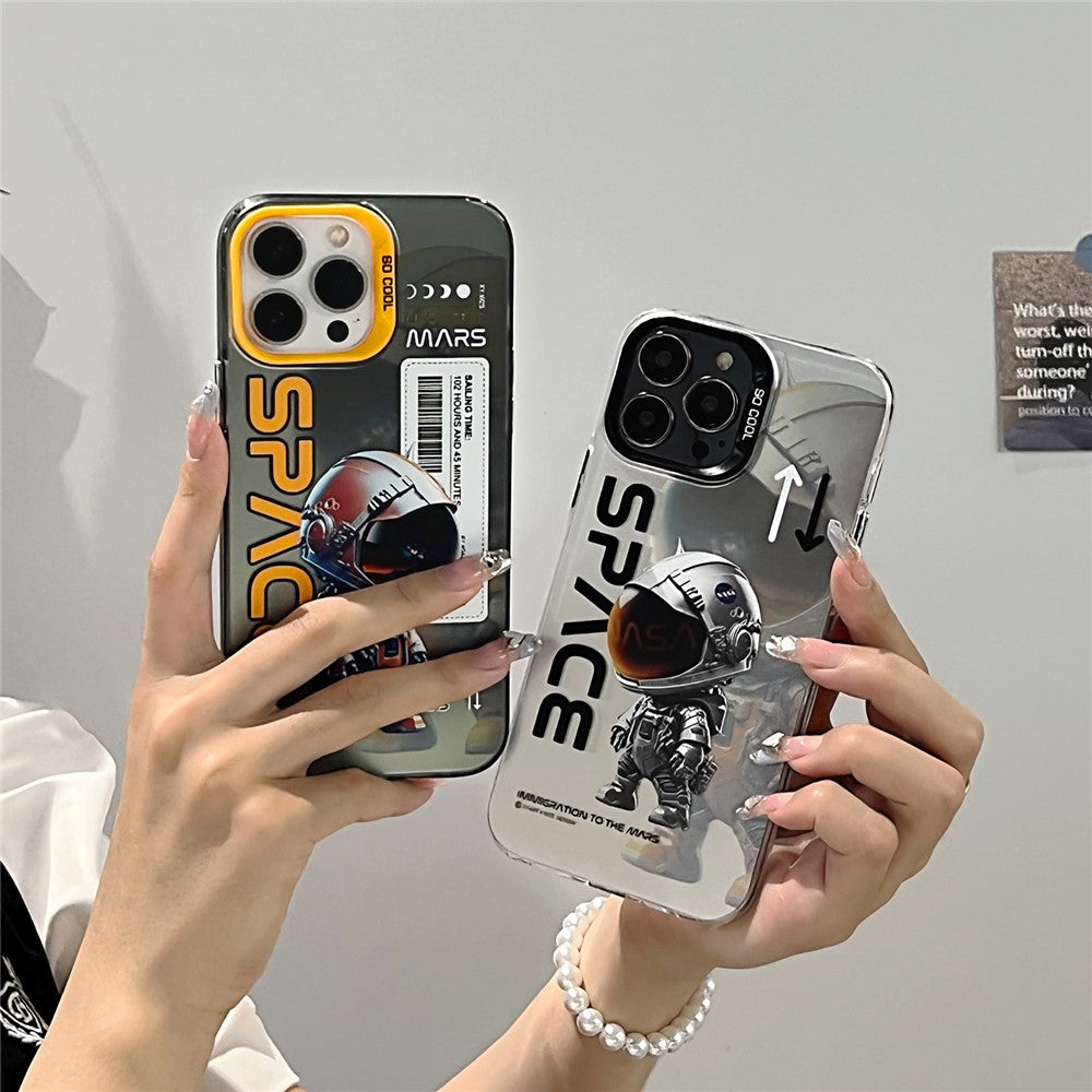 iPhone 14 Pro Cover Graffiti Astronaut Panda – Orange - produktbillede 8