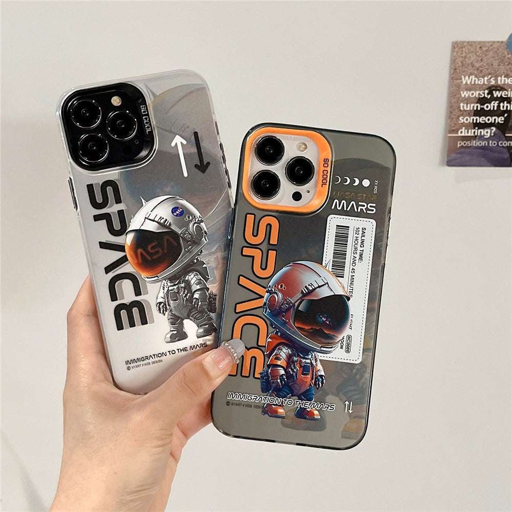 iPhone 14 Pro Cover Graffiti Astronaut Panda – Orange - produktbillede 9